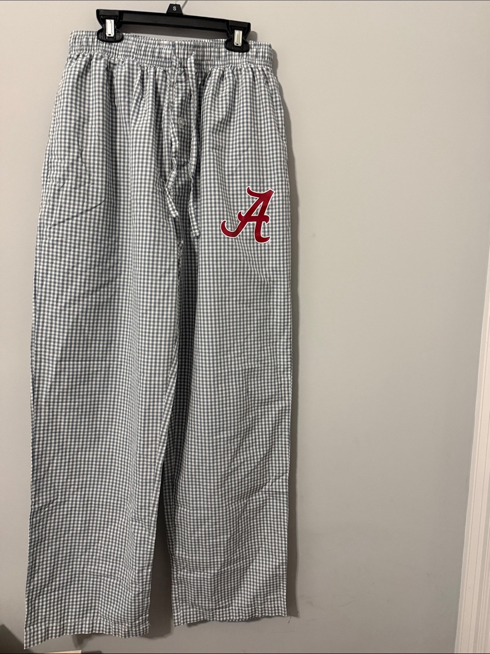 University-Emblem Alabama Lounge Pants-Gray/White-Size Small